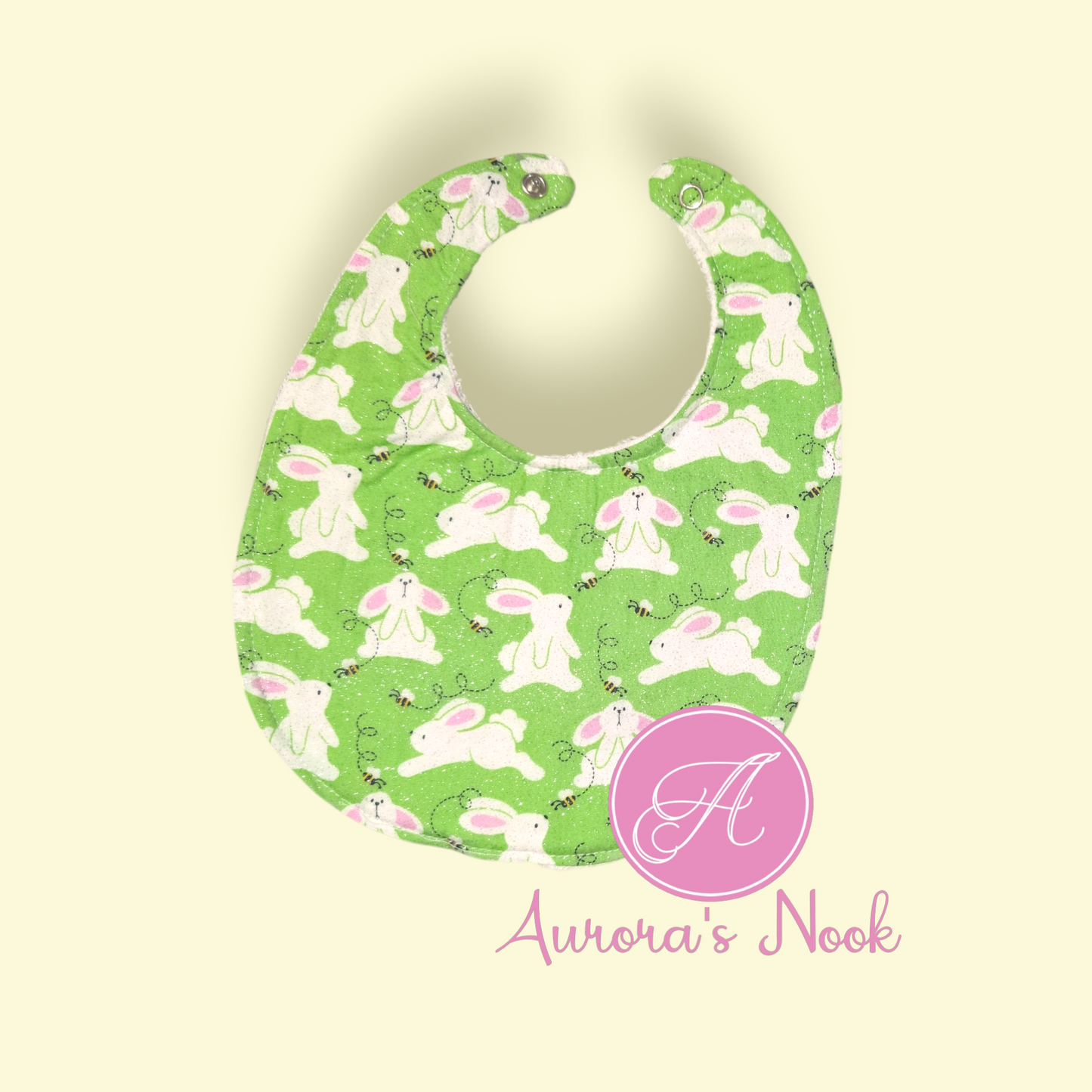 Glitter Rabbit Bib