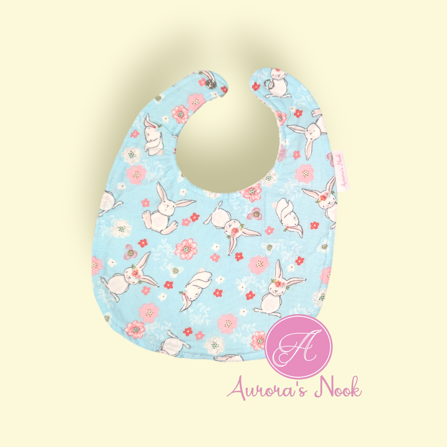 Blue Bunny Easter Bib